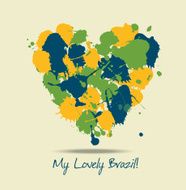 Brazil sport vector illustration in national colors N2