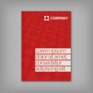 Red business design with headline and pattern background