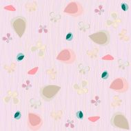 Seamless pattern with butterflies and petals