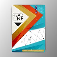 Modern abstract background design magazine brochure flyer business template Vector