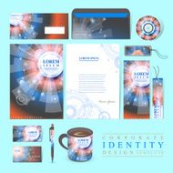 modern corporate identity design set