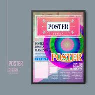 colorful poster template design