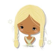 Cute Girl Smiling Sketch For Your Design N60