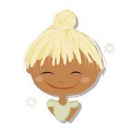 Cute Girl Smiling Sketch For Your Design N61