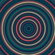 Evening Concentric Circle Abstract Pattern