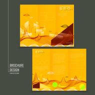 futuristic style tri-fold template design