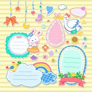 adorable colorful animals memo set