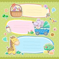 adorable colorful animals memo set N2