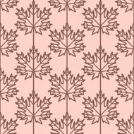 Maple leaves seamless vector pattern Vintage style and colors
