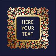 Gold luxury decorative frame