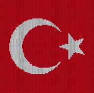 Turkish Flag knitted winter sweaters pattern