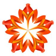 Abstract red and orange pattern N2