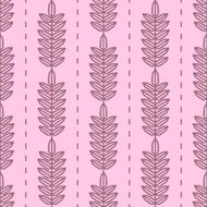 Rowan tree leaves seamless vector pattern Vintage style and colors
