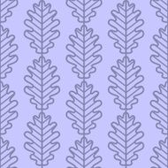 Oak leaves seamless vector pattern Vintage style and colors (blue-purple)