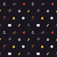 Education and science vector pattern with dots Modern flat design N2