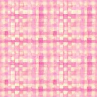 Pink yellow lines and squares painted watercolor pattern Seamless background