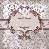 Vector damask background with floral calligraphic frame N2