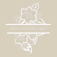 Vector lace invitation card