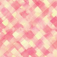 Pink yellow lines and squares painted watercolor pattern Seamless background N2