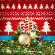 Knitted Christmas background EPS 10 N32