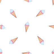 Colorful melting ice-cream seamless pattern