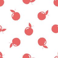 seamless vector pattern with apples
