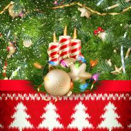 Knitted Christmas background EPS 10 N35