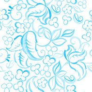 Watercolor floral seamless pattern Vector illustration N11