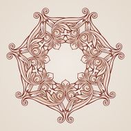 Rose pink floral pattern N4
