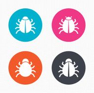 Bugs signs Virus software error icons N2
