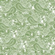Vintage floral hand drawn seamless pattern Vector N10
