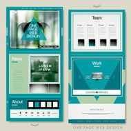 modern one page website design template N2