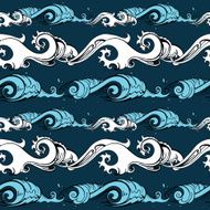 Sea waves Seamless background N14