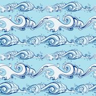 Sea waves Seamless background N15