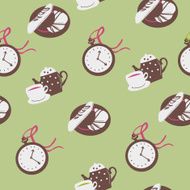 lovely colorful afternoon tea seamless background N2