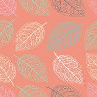 Seamless rose leaves pattern