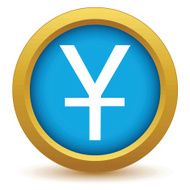 Gold currency yen icon