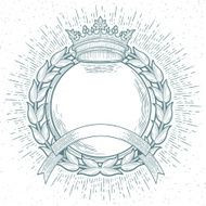 Monochrome trendy vintage emblem