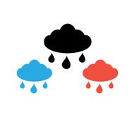 sign cloud with rain