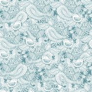 Vintage floral hand drawn seamless pattern Vector N12