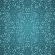 Abstract seamless pattern in cyan
