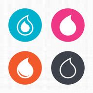 Water drop icons Tear or Oil symbols N3