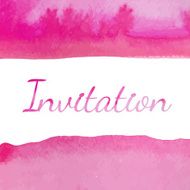 Invitation with watercolor background Vector