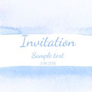 Invitation with watercolor background Vector N3