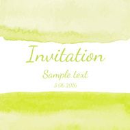 Invitation with watercolor background Vector N4