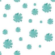 Watercolor flowers seamless pattern Vector
