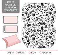 Favor gift box die cut Box template N10