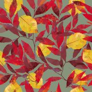 watercolor vector autumn pattern N15