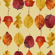 watercolor vector autumn pattern N19