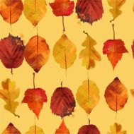 watercolor vector autumn pattern N21